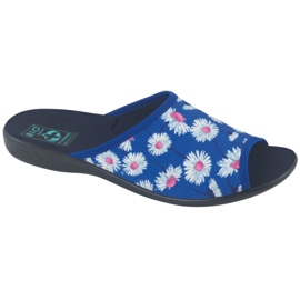 Adanex Pantuflas Mujer Con Flores Gadane SAK1 27153 blanco azul rosado 1