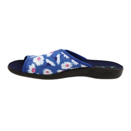 Adanex Pantuflas Mujer Con Flores Gadane SAK1 27153 blanco azul rosado 2