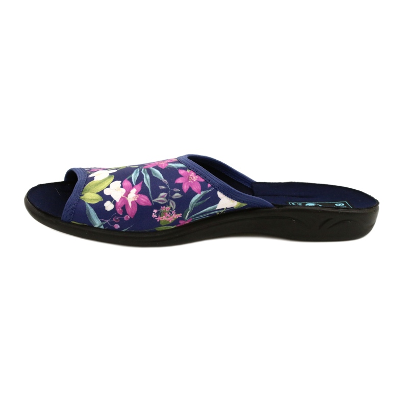Zapatillas casa mujer con flores Adanex Sara SAK1 27272 azul marino azul rosa verde 2