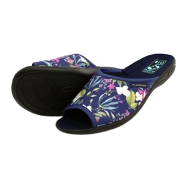 Zapatillas casa mujer con flores Adanex Sara SAK1 27272 azul marino azul rosa verde 5