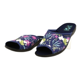 Zapatillas casa mujer con flores Adanex Sara SAK1 27272 azul marino azul rosa verde 3