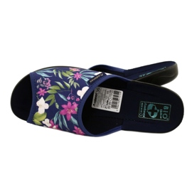 Zapatillas casa mujer con flores Adanex Sara SAK1 27272 azul marino azul rosa verde 6