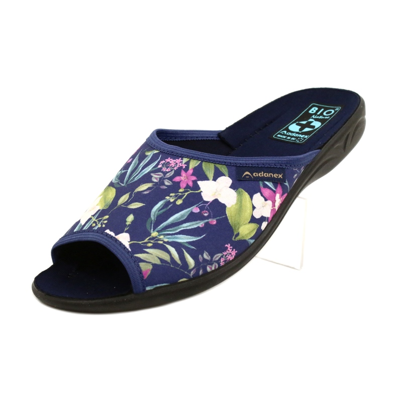 Zapatillas casa mujer con flores Adanex Sara SAK1 27272 azul marino azul rosa verde 4