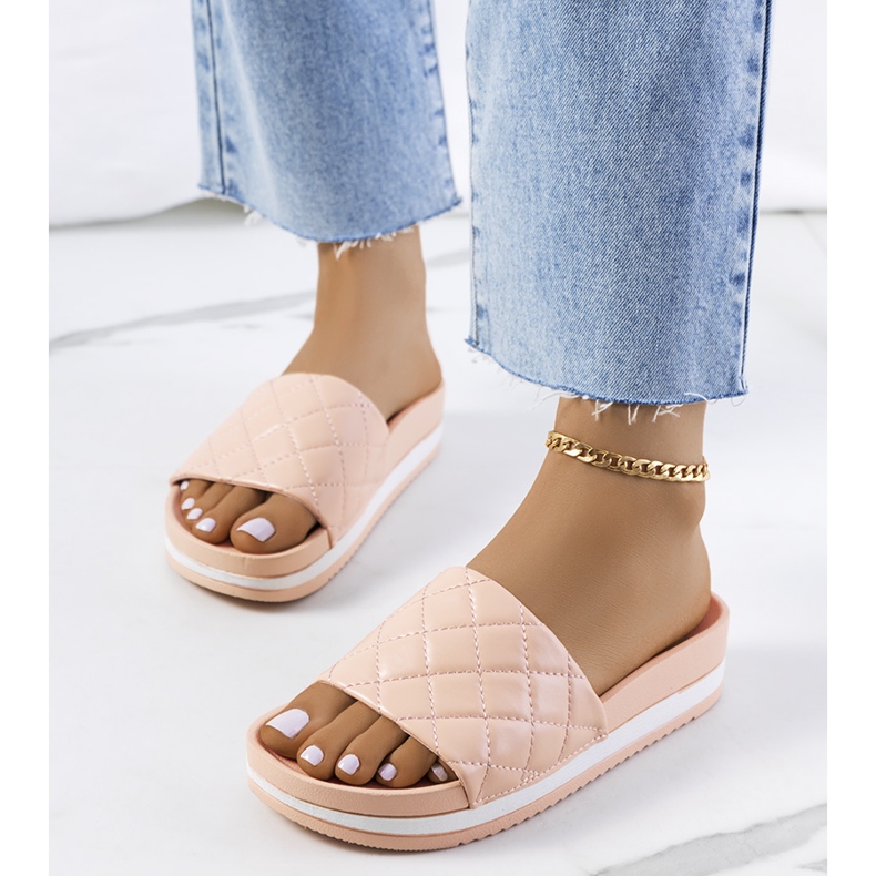 Pantuflas acolchadas rosas Hassell 1
