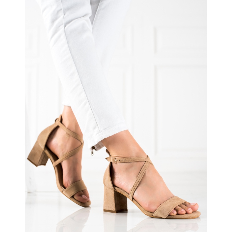 Seastar Sandalias beige tacón 1