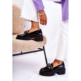 Mocasines Mujer Brogues Piel Negro-Plata Laura Messi 2339 10