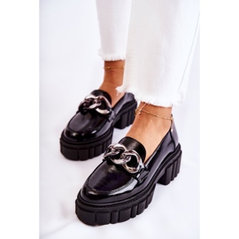 Mocasines Mujer Brogues Piel Negro-Plata Laura Messi 2339 3