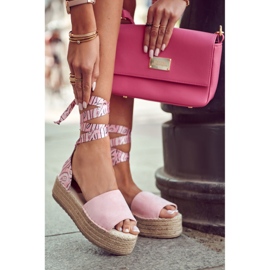FB2 Sandalias Cuña Ante Rosa Livia rosado 5