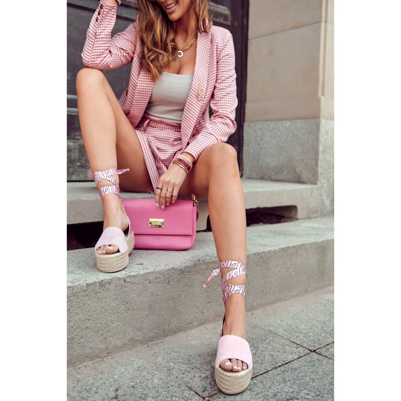 FB2 Sandalias Cuña Ante Rosa Livia 1