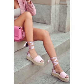FB2 Sandalias Cuña Ante Rosa Livia rosado 14