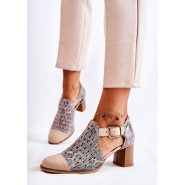 Botines Mujer Piel Calada Maciejka 04962-04 Beige 1