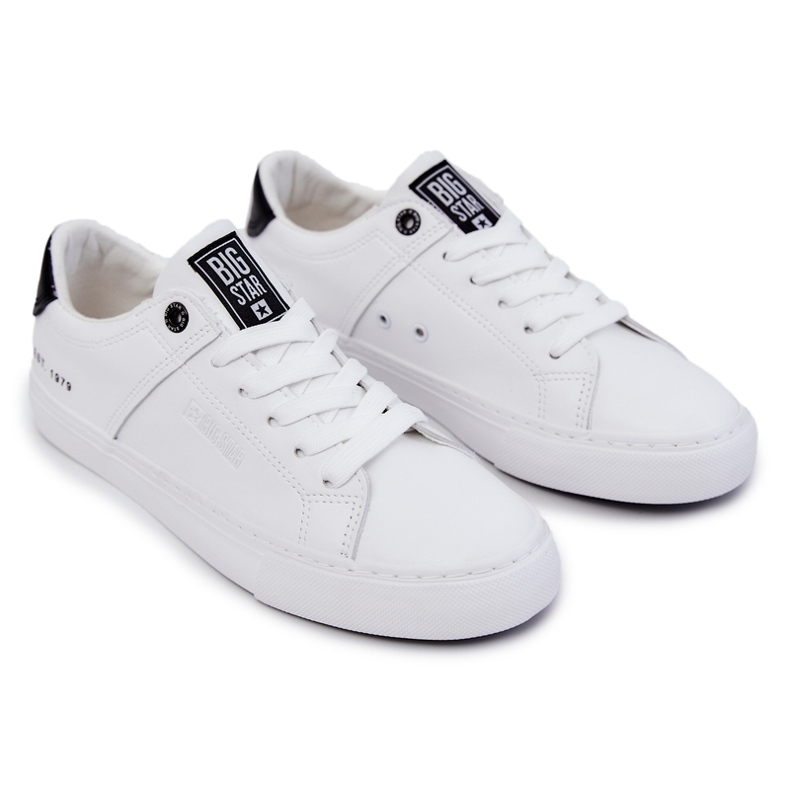 Sneakers de Hombre en Piel Big Star JJ174105 Blanco y Negro 1