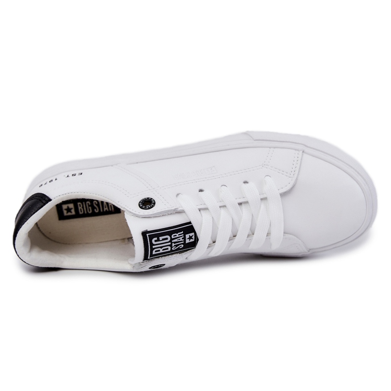 Sneakers de Hombre en Piel Big Star JJ174105 Blanco y Negro 2