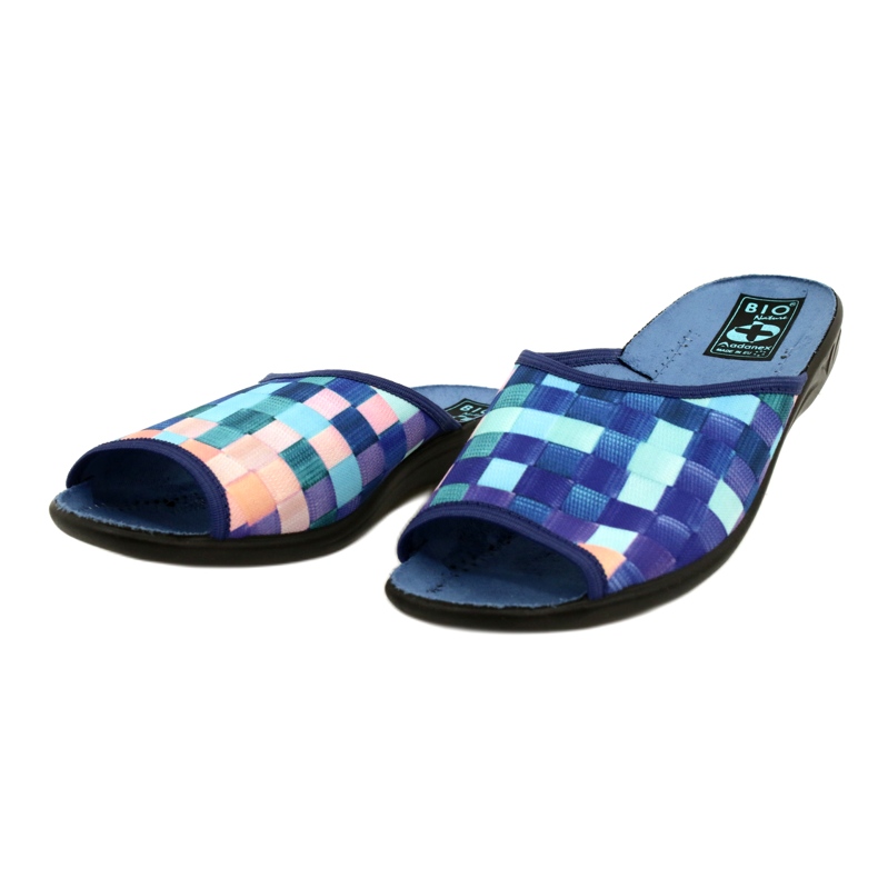 Pantuflas Mujer Adanex 27268 SAK1 violeta azul marino azul naranja 3