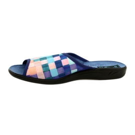 Pantuflas Mujer Adanex 27268 SAK1 púrpura azul marino azul naranja 2