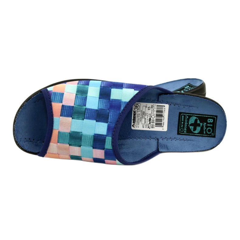Pantuflas Mujer Adanex 27268 SAK1 violeta azul marino azul naranja 5