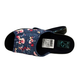Babucha Mujer Con Flores Adanex 27116 azul 5 Babucha Mujer Con Flores Adanex 27116 azul 5