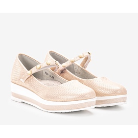 Bailarinas Kuiper beige para niños 1