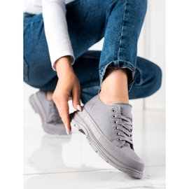 SHELOVET Zapatillas en la plataforma gris 1