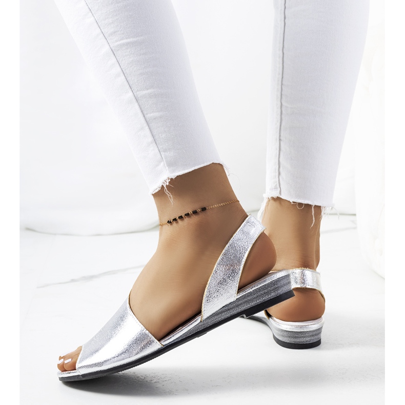 Sandalias Gomes plateadas metalizadas plata 1