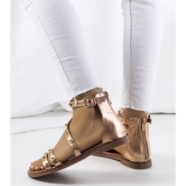 Sandalias rosas con tachuelas Krolt rosado 1