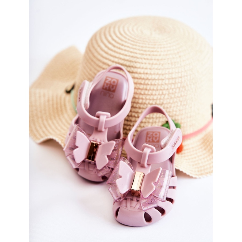 Sandalias Infantiles Con Velcro Fragante ZAXY JJ385034 Morado claro ['púrpura'] violeta 2