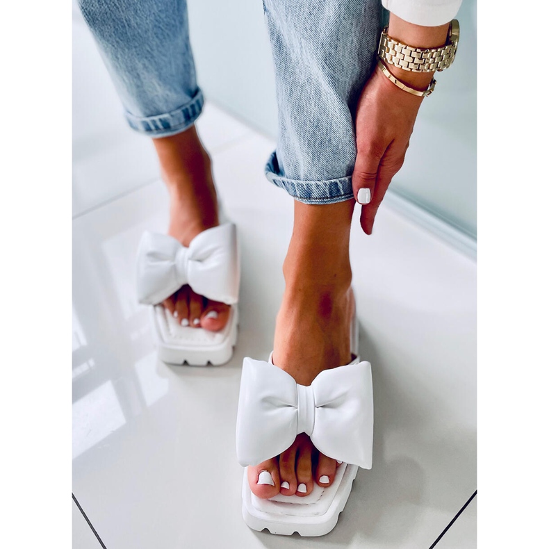 Pantuflas de suela alta Keesha blancas blanco 1 Pantuflas de suela alta Keesha blancas blanco 1