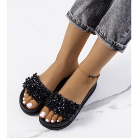 Zapatillas negras en la plataforma Marthas negro 2