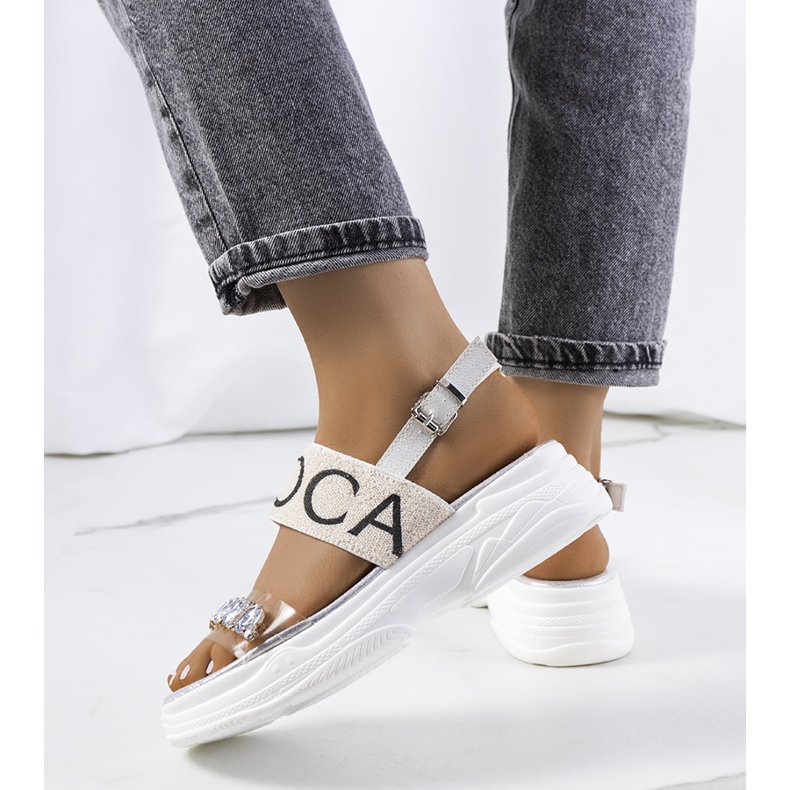 Sandalias blancas de mujer Hanin blanco 1 Sandalias blancas de mujer Hanin blanco 1