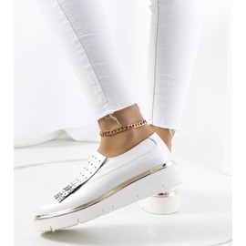 Zapatos blancos brillantes de Giotto plata dorado 2