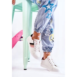 FK2 Deportivas de mujer atadas en blanco Renesme negro rosa dorado 1