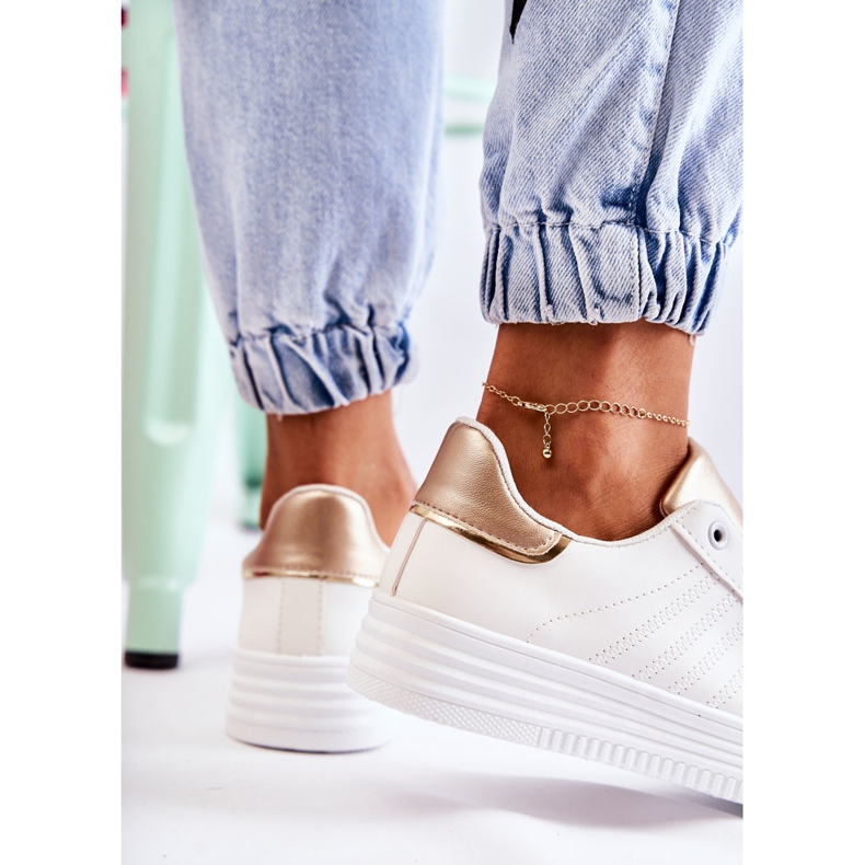 FK2 Deportivas mujer blancas Samanta blanco dorado 2