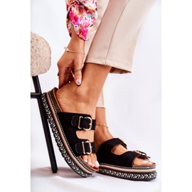 FE1 Pantuflas Mujer Hebillas Negro Melissa 2