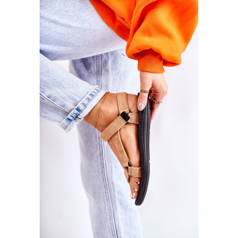 PM1 Sandalias Deportivas Mujer Ante Beige Oscuro Harris 2