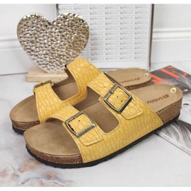 Zapatillas casa Inblu W ARC15 amarillas con hebillas amarillo 4