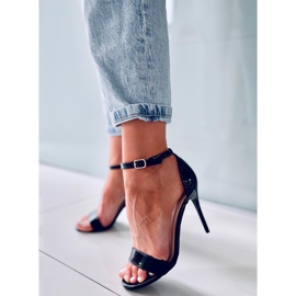 Sandalias con tacón Gladys Black negro 2