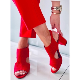 Sandalias caladas tacón rojo Stacy 4