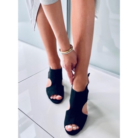 Sandalias caladas Stacy Black tacón negro 2 Sandalias caladas Stacy Black tacón negro 2
