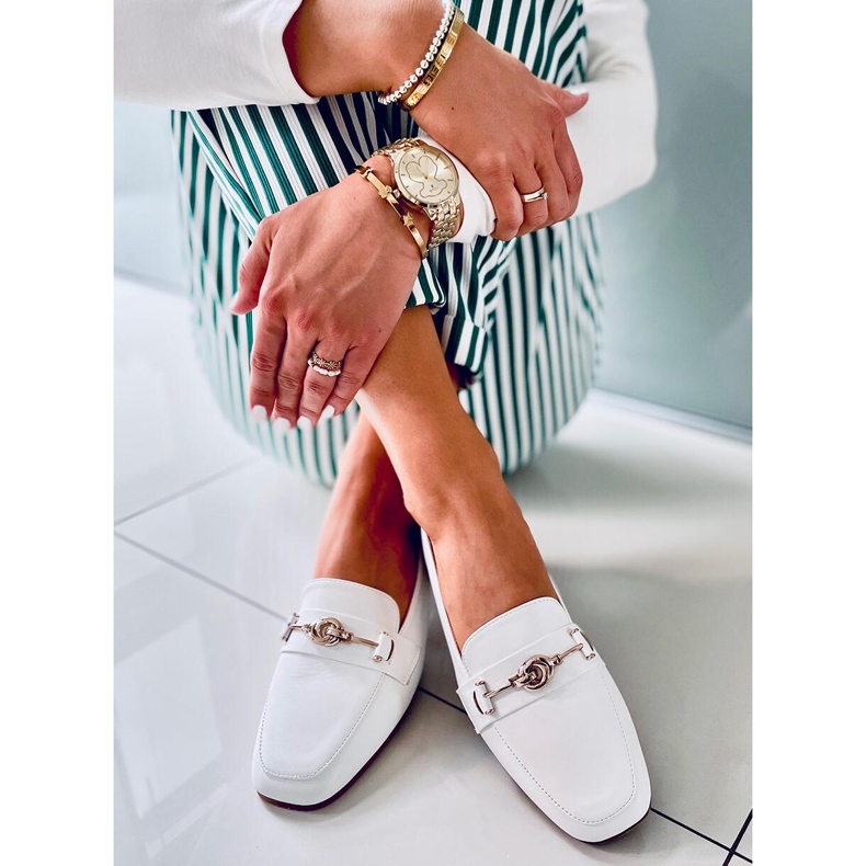 Mocasines de mujer Tansy White blanco 2 Mocasines de mujer Tansy White blanco 2