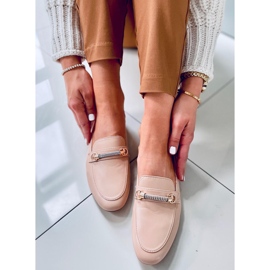 Mocasines mujer Gessa Kaki beige 4