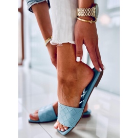 Zapatillas casa con suela cuadrada Sahar LT.BLUE azul 5