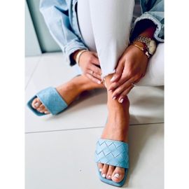 Zapatillas casa con suela cuadrada Sahar LT.BLUE azul 4