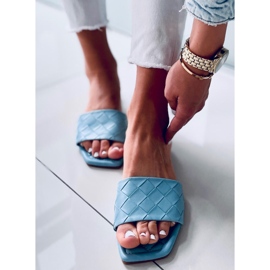 Zapatillas casa con suela cuadrada Sahar LT.BLUE azul 3