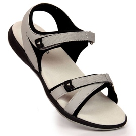 Sandalias deportivas velcro gris W American Club negro 3