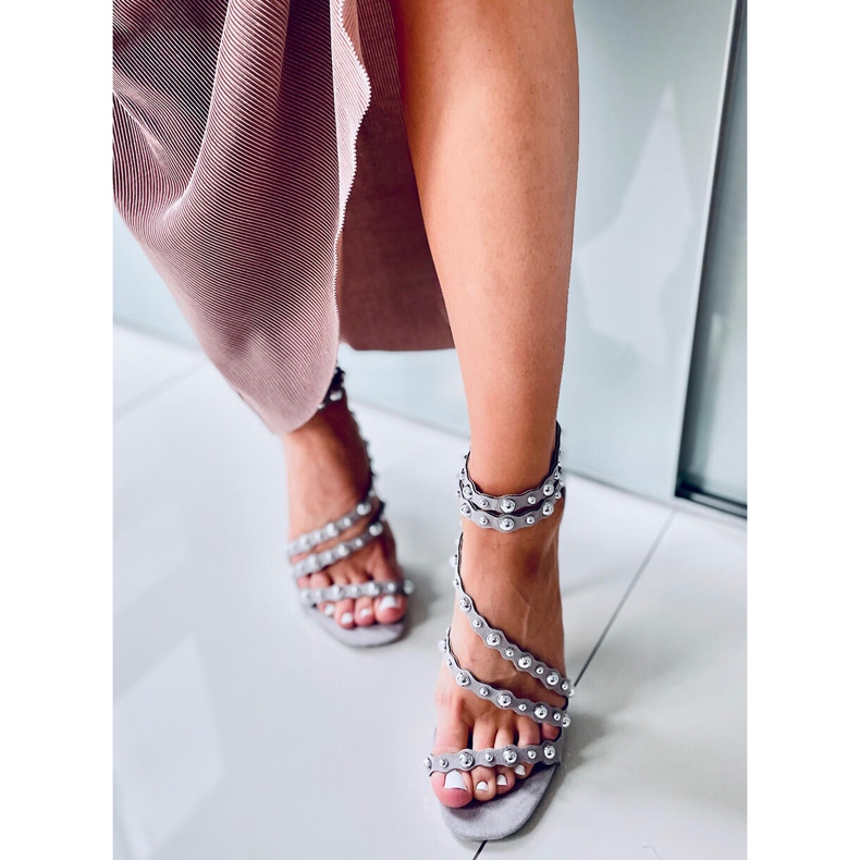 Sandalias de tacón alto Noelle LT.GRAY gris 1