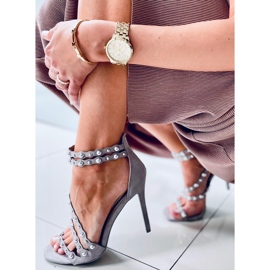 Sandalias de tacón alto Noelle LT.GRAY gris 4