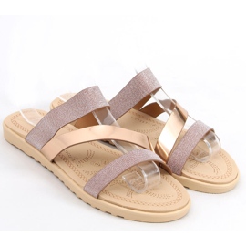 Pantuflas de mujer Diarra Champán rosado dorado 1
