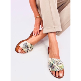 Pantuflas mujer Vors Beige multicolor 4