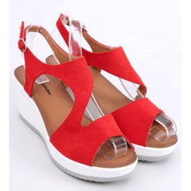 Sandalias con cuña Patty Red rojo 3