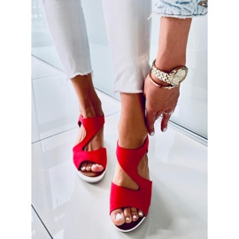 Sandalias con cuña Patty Red rojo 2